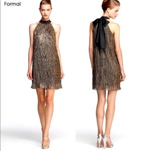 Laundry by Shelli Segal Metallic Halter Dress